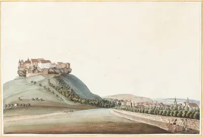 Vue Du Chateau De Lenzbourg Dans Le Canton De Berne