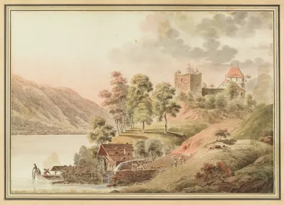 Vue Du Chateau De Ringenberg Au Lac De Brienz