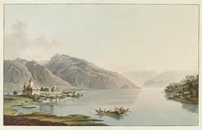 Vue Du Chateau De Spietz Sur Le Lac De Thoun
