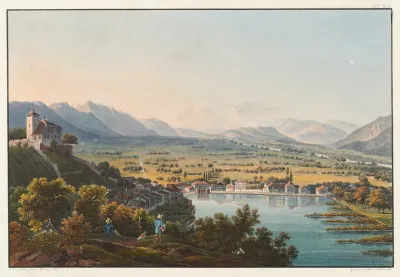 Vue Du Chateau De Werdenberg Et Du Val Du Rhin