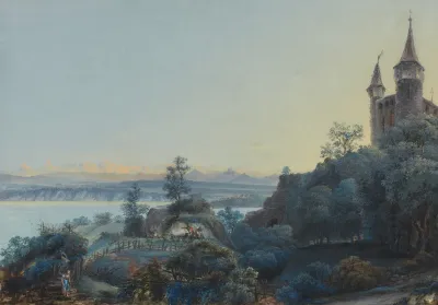 Vue Du Chateau Du Schlossberg Et Du Lac De Bienne