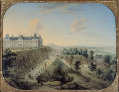 Vue Du Chateau Vieux Et De La Terrasse De Meudon