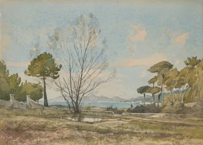Vue Du Golfe De Juan Les Pins Pres Dantibes