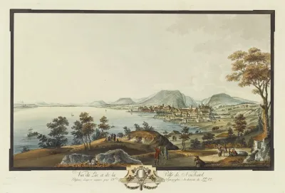 Vue Du Lac Et De La Ville De Neuchatel 3