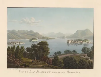 Vue Du Lac Majeur Et Des Isles Boromees