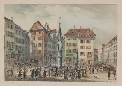 Vue Du Marche Aux Poissons A Basle
