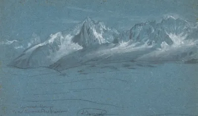 Vue Du Massif Du Mont Blanc Depuis Le Sommet Du Prarion Chamonix