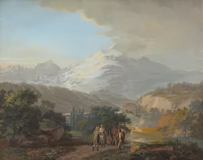 Vue Du Mont Blanc Dans Le Vallee De Salenges