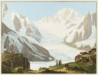 Vue Du Mont Blanc Des Aiguilles Du Midi Des Blaitieres Du Geant Du Glacier Du Tacul Prise Du Sommet Du Rocher Du Couvercle