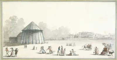 Vue Du Pavillon Erige Dans Green Park Afin De Presenter Le Siege De Gibraltar Par John Singleton Copley