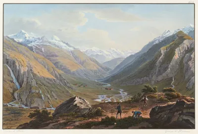 Vue Du Pied Du Lucmanier Vers Sainte Marie Et La Vallee De Medels