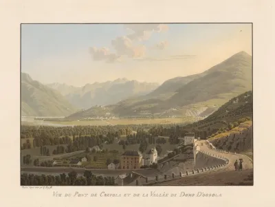Vue Du Pont De Crevola Et De La Vallee De Domo Dossola