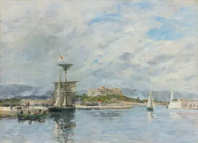 Vue Du Port Dantibes Le Quai Le Matin