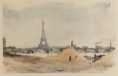Vue Du Quai Dauteuil Et Du Pont De Grenelle