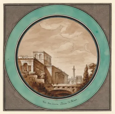Vue Dun Ancien Palais De Rome