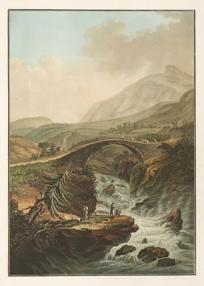 Vue Dun Pont Sur Laar Canton De Berne