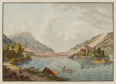 Vue Dune Partie Du Lac De Lovertz Et De Lile De Schwanau