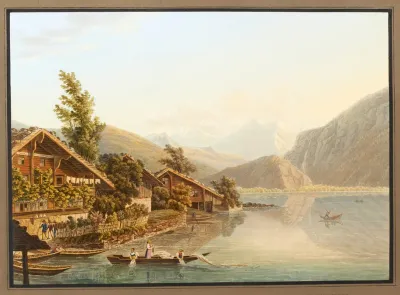Vue Dune Partie Du Village De Brienz Vers Meyringen