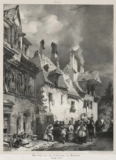 Vue Dune Rue Des Faubourgs De Besancon