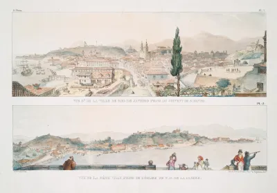 Vue Generale De La Ville De Rio De Janeiro Prise De Couvent De St Bento Vue De La Meme Ville Prise De Leglise De Notre Dame De La Gloire