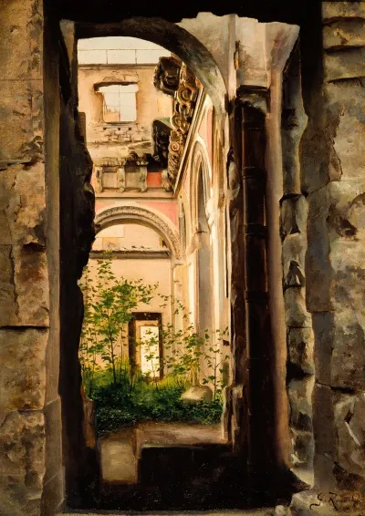 Vue Interieure Des Ruines De Lancienne Cour Des Comptes Quai Dorsay