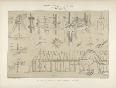 Vue Perspective Del Charpente Et Des Principaux Assemblages De La Tente Imperiale