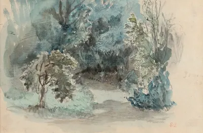 Vue Presumee Du Jardin De Champrosay