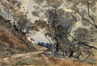 Vue Prise Aux Environs De Menton