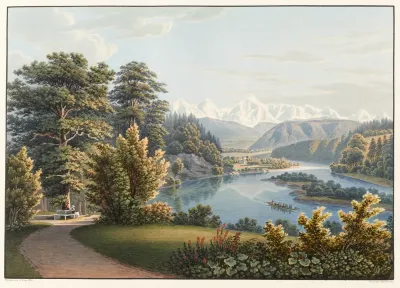 Vue Prise Dans Le Jardin Delfenau Campagne De Son Altesse Imperiale Madame La Grande Duchesse Anne De Russie 2