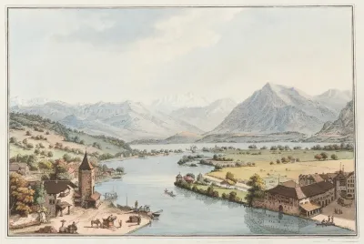 Vue Prise Du Chateau De Thoun