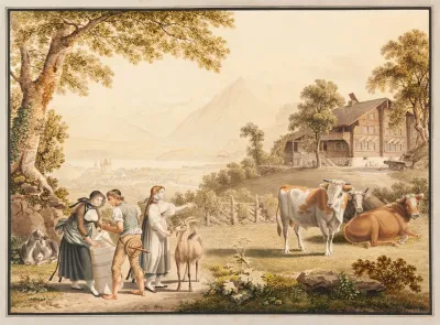 Vue Sur Le Lac De Thoune Depuis Steffisbourg