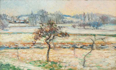 Vue Sur Le Village De Bazincourt Neige