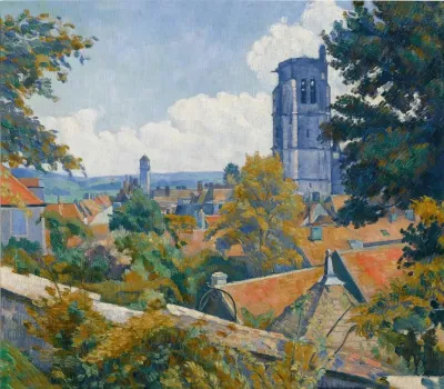 Vue Sur Tonnerre Avec Leglise Notre Dame