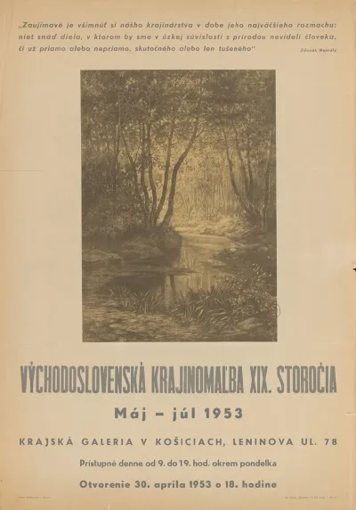 Vychodoslovenska Krajinomalba 19 Storocia