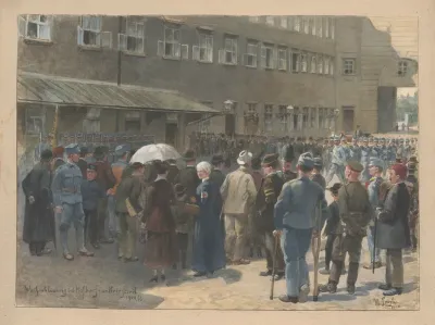 Wachablosung I D Hofburg Zur Kriegszeit 1914 16