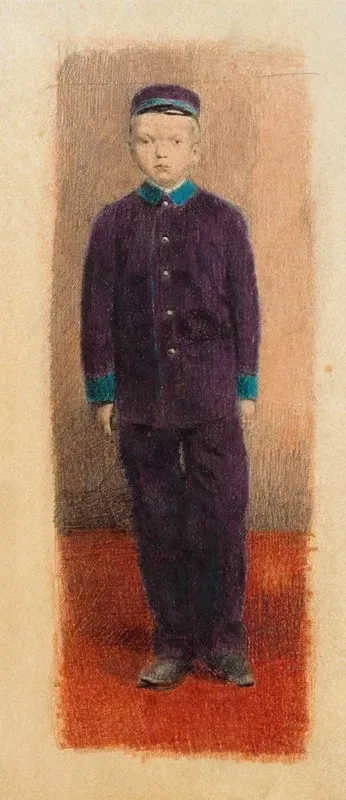Waisenknabe Selbstbildnis Nach Einer Fotografie In Waisenhausuniform