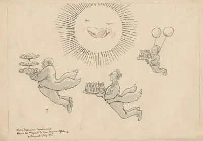 Waiters Fly Around With Beer And Sandwiches The Sun Licks Its Lips Hungrily
