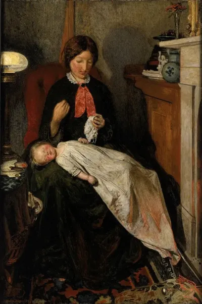 Waiting An English Fireside Of 1854 55