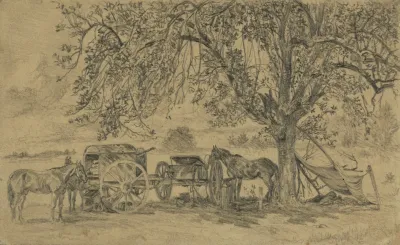 Waiting For The Blacksmith Artillery Forge