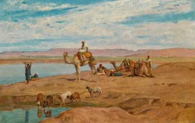 Waiting For The Dahabeyah On The Banks Of The Nile