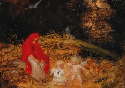 Waldfrau Und Amoretten
