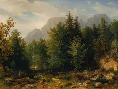 Waldlandschaft Im Hochgebirge