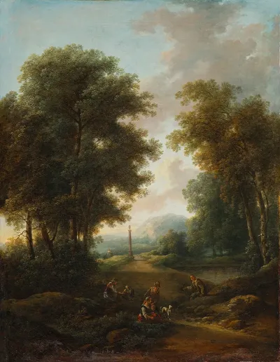 Waldlandschaft Mit Bildstock