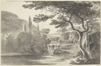 Waldlandschaft Mit Wasserfall