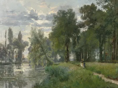 Walking By The River