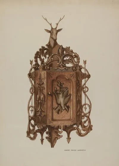 Wall Cabinet Hand Carved