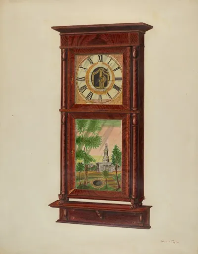 Wall Clock With Mantel