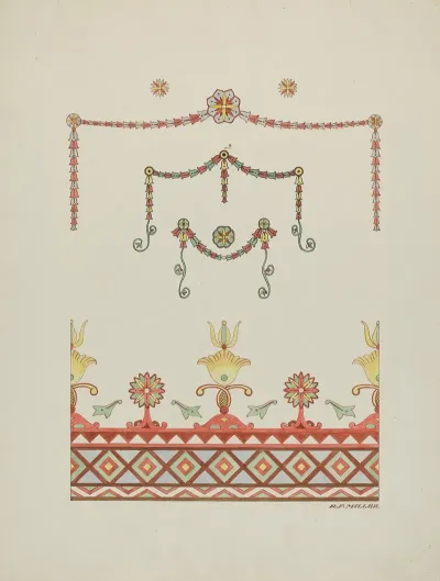 Wall Decorations Drawing Made From A Restoration