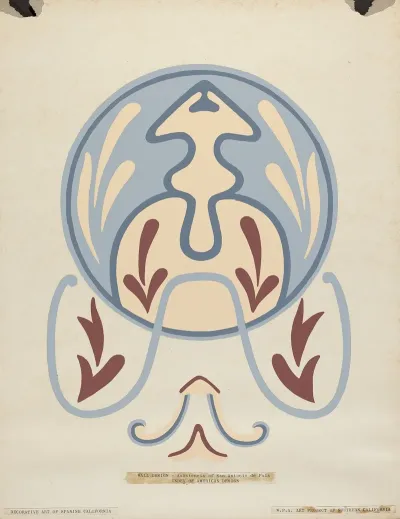 Wall Design Asistencia Of San Antonio De Pala From The Portfolio Decorative Art Of Spanish California