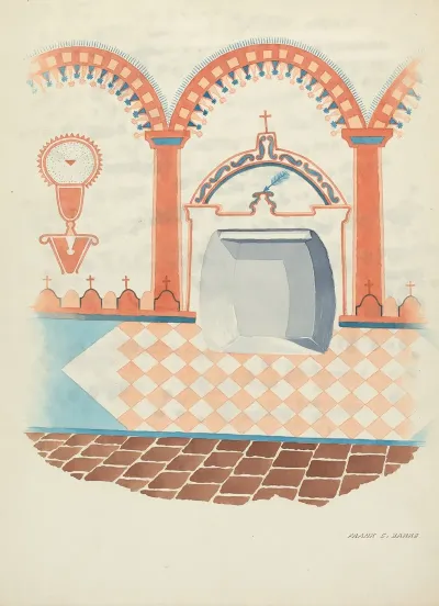 Wall Painting And Baptismal Niche 2